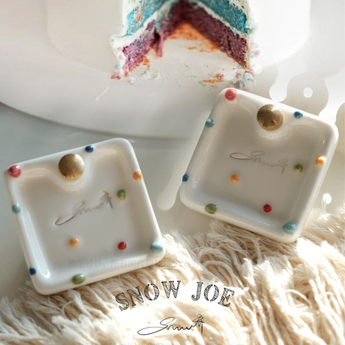 snow乔水彩手作陶瓷调色盘