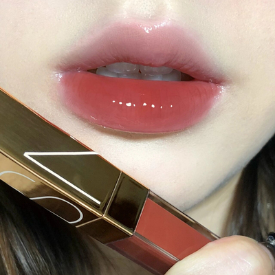 包邮 绝美红茶棕！NARS 纳斯粉金唇釉水光镜面 阿拉贡 aragon