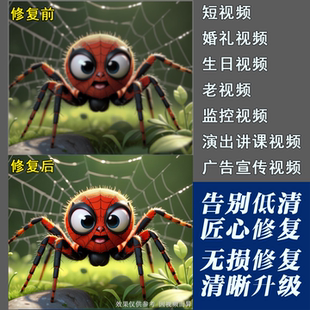 监控模糊视频清晰处理老照片图恢复调试高清增强度提升ai画质修复