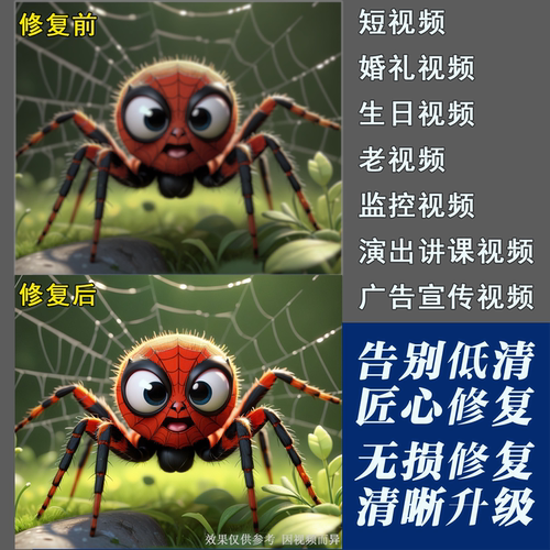 监控模糊视频清晰处理ai画质修复