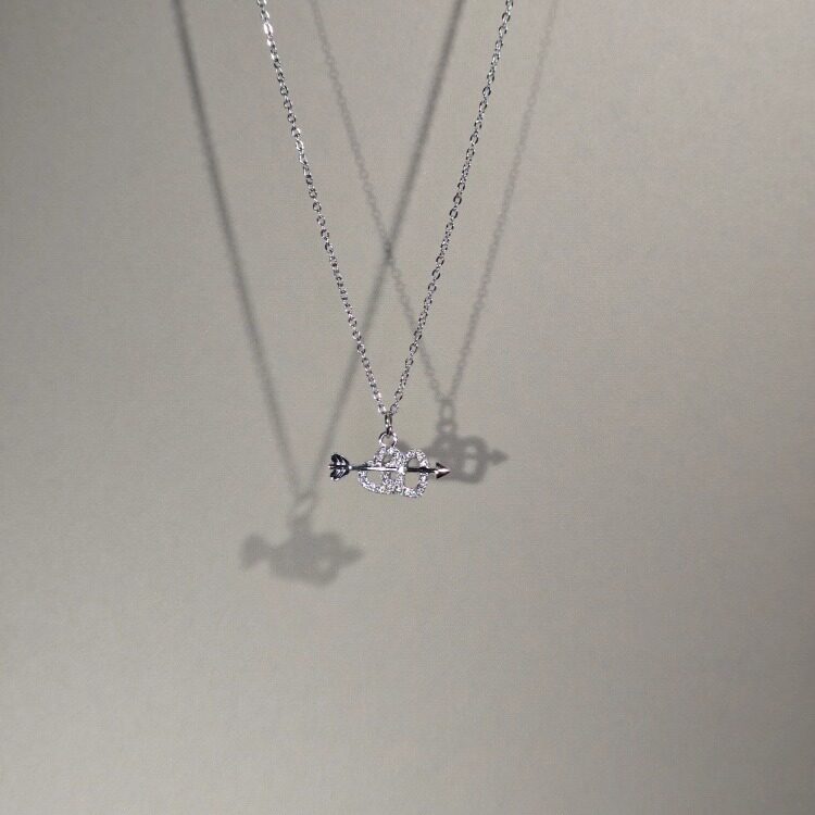 一箭穿心项链小众设计ins高级感