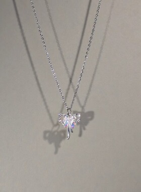 Cute运气古着女生枫叶吊坠项链