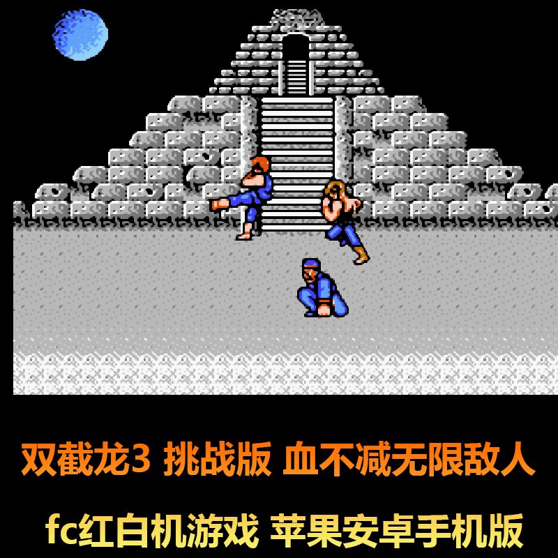 双截龙3 挑战版血不减 敌人不断出现 fc红白机游戏苹果安卓手机版