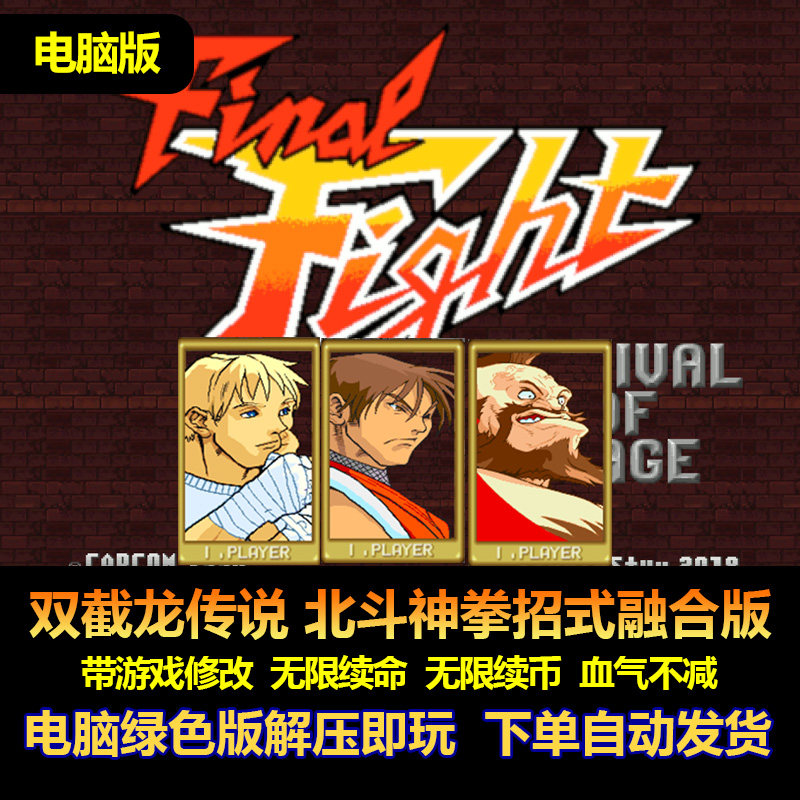 快打旋风狂怒复兴电脑版 带游戏修改命不减 血不减 连招不错