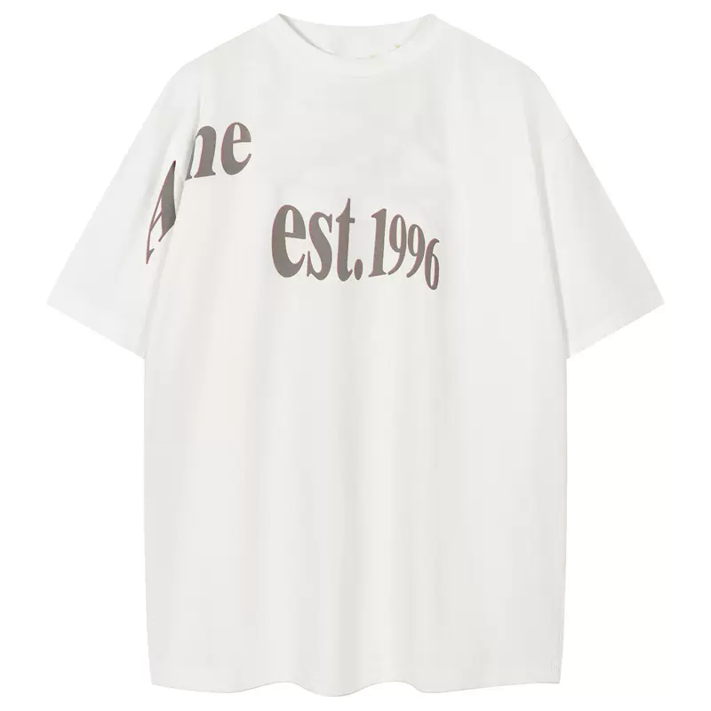 AC数字字母印花短袖T恤 白色 S-XL 8305#