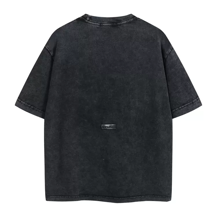AC 做旧小标LOGO短袖T恤 蓝色 黑色 黄色 洗水紫 S-XL  8040#