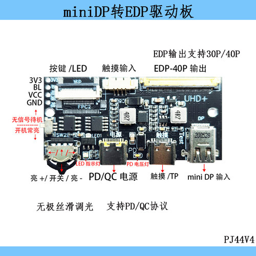 4K120HZDP转EDP驱动板