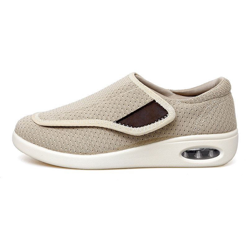 脚背高老人鞋防滑老妈鞋平底妈妈鞋中老年人脚肿奶奶可调节布鞋女