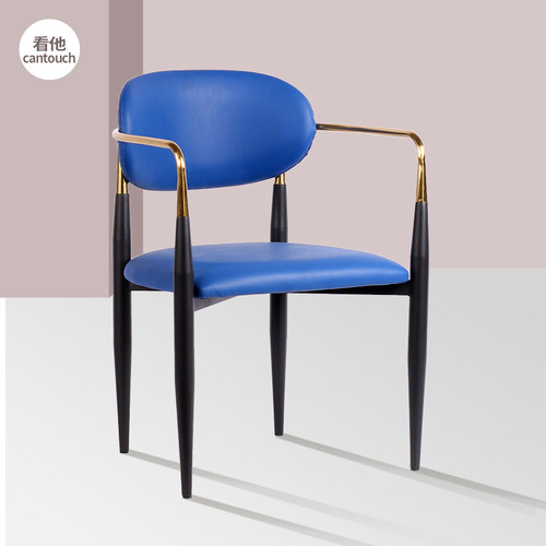 意式轻奢餐椅家用铁艺金属