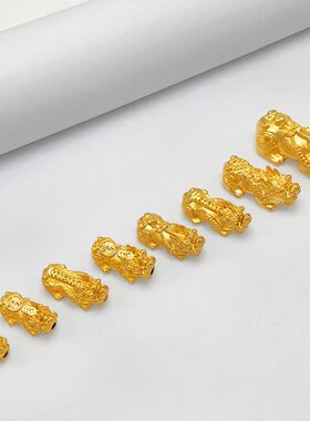 归真居越南沙金空心貔貅单只男士精品包金手链配饰女金店同款镀金