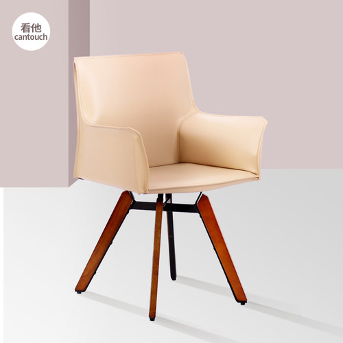 北欧实木cantouch餐椅设计感