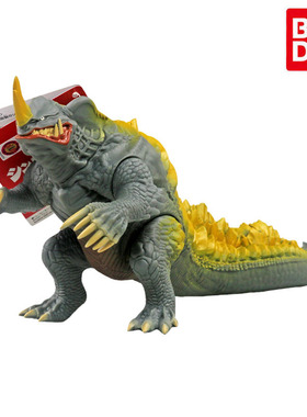 万代奥特曼怪兽内隆嘎软胶带吊牌袋装绿色腿可活动玩具模型 54212