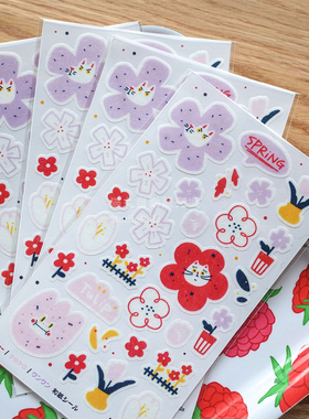 StudioPills-はな花花原创手帐装饰和纸贴纸超薄半透明不干胶粘纸