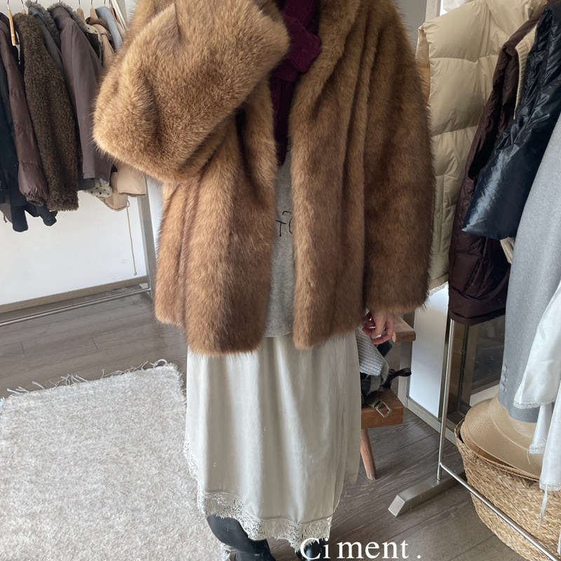 ciment 韩国东大门厚实时髦复古毛毛外套皮草,女装/女士精品,皮草,淘宝优惠券,粉丝福利购,淘宝优惠卷