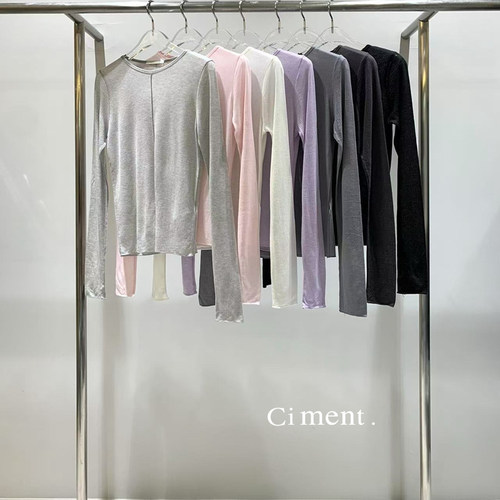 ciment 韩国东大门薄款天丝羊毛软糯打底衫