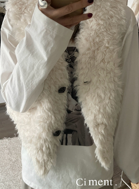 ciment 韩国东大门百搭保暖时髦毛毛马甲背心