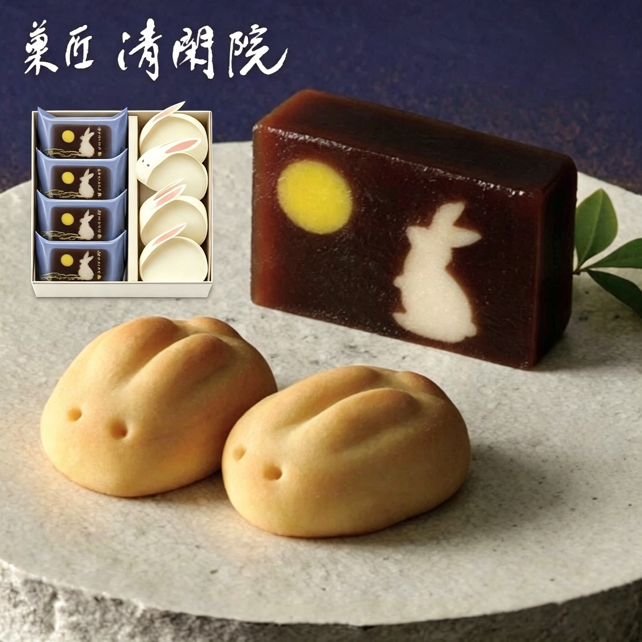 中秋礼盒 日本菓匠清闲院兔子羊羹牛奶陷馒头点心进口零食伴手礼