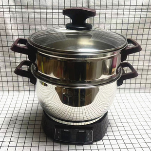 加厚 新食代不锈钢电热锅/电炒锅/电蒸锅24cm学生锅 26cm小电火锅