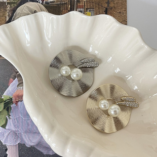 高级感荷叶珍珠钮扣皮草大衣风衣金属扣子西服外套连衣裙装饰扣