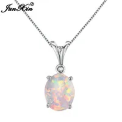 9719【原创欧泊opal系列】设计师款澳宝女士吊坠项链