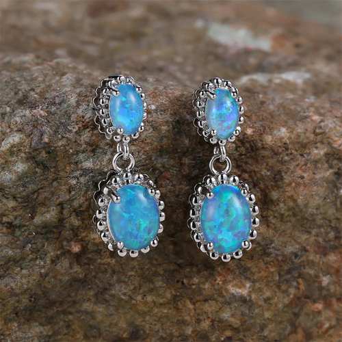 9143·针925银【原创澳宝/欧泊opal系列】设计师款耳饰