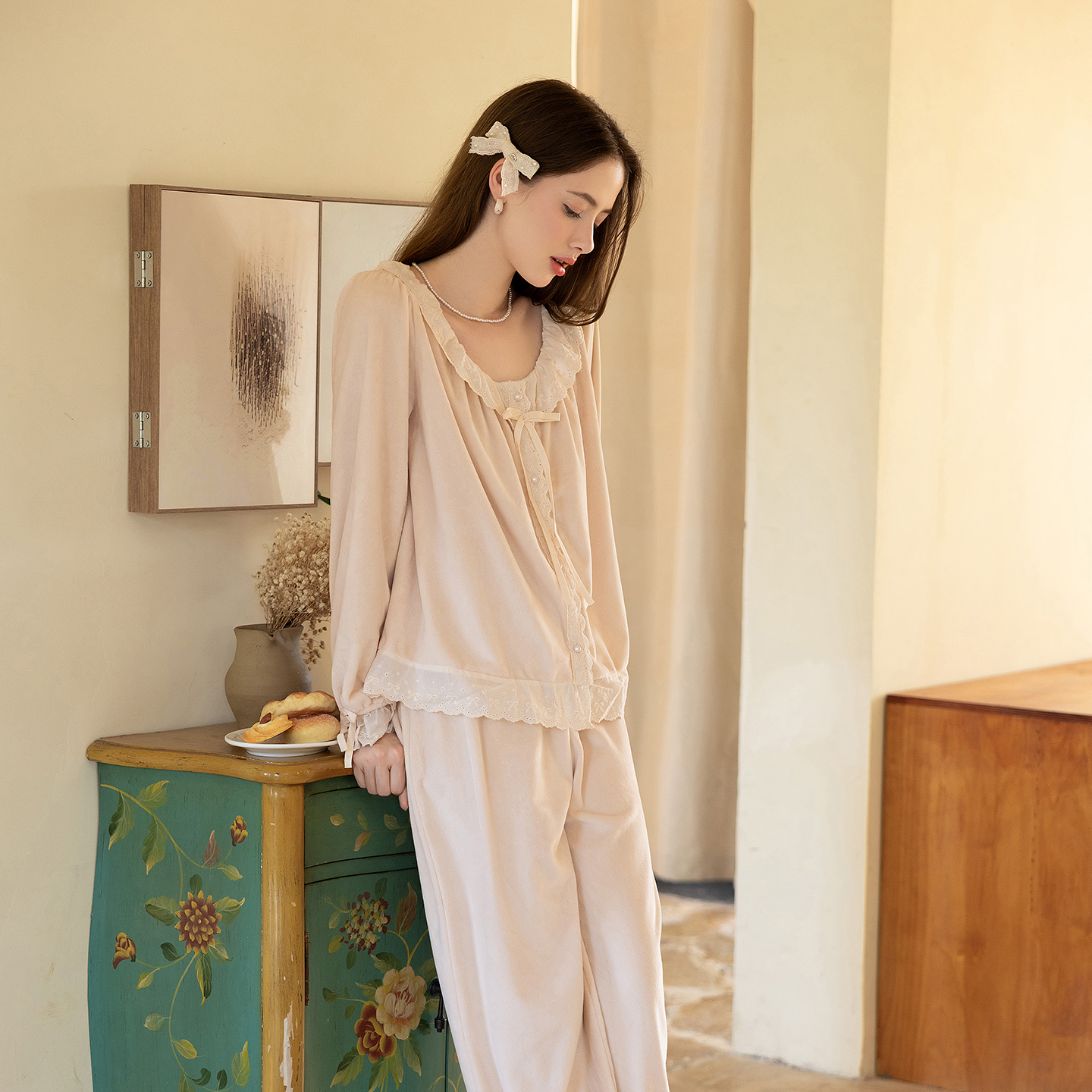 全网热销1000+海岛绒睡衣薄绒