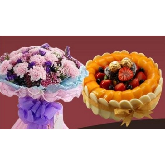 盘州市刘官胜境翰林红果双龙山街520玫瑰鲜花店配送生日蛋糕玫瑰