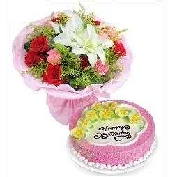 咸宁市咸安区桂花镇高桥镇大幕乡520花束鲜花店配送生日蛋糕玫瑰