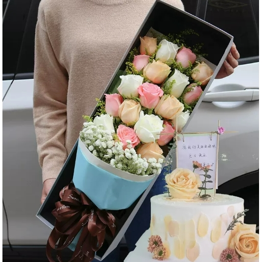 沈阳大东区九一八纪念馆大东兴隆文官屯玫瑰花生日蛋糕鲜花店同城