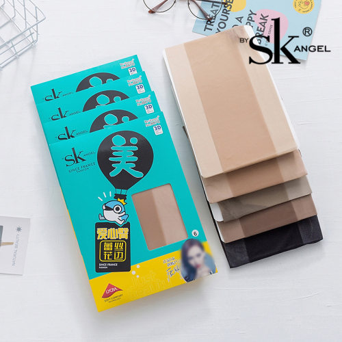 SK性感蕾丝花边爱心臀一线裆丝袜女夏3D超薄隐形高透明提臀连裤袜