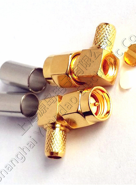 SMA-JW-3射频连接器接头SMA-C-JW-3/90度公头弯式压接RG58/RG223