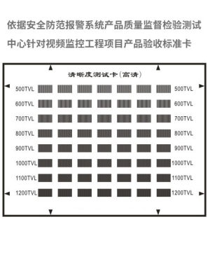 监控高清晰度测试公安部防范质量