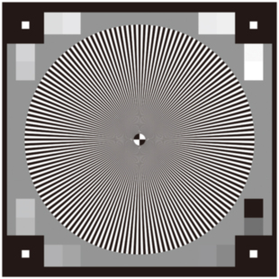 分辨率测试卡ISO12233:2014西门子星正弦调制图像清晰度检测卡图
