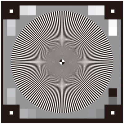 分辨率测试卡正弦波放射星太阳图