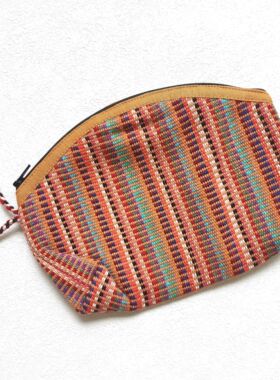 尼泊尔WSDO纯棉手织布防水里布洗漱包中号化妆品收纳包手机手拿包