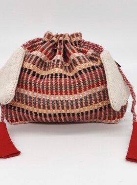 尼泊尔WSDO Nepali Thailly纯棉手织布首饰袋抽绳袋 收纳束口袋④