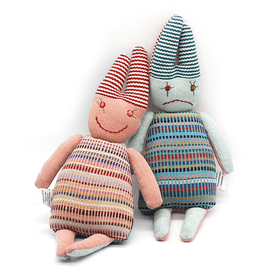 尼泊尔wsdo纯棉手织布双面晴雨娃娃玩偶 心情娃娃sad&khusi doll