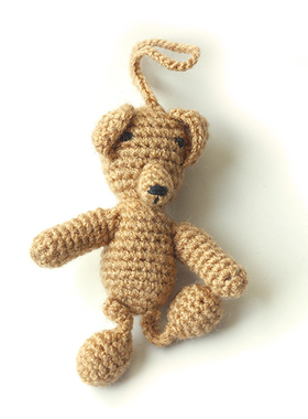 尼泊尔 WSDO手工钩织小狗小熊包挂件 可爱动物钥匙扣