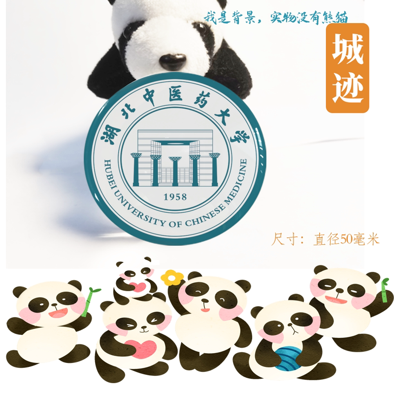 湖北中医药大学冰箱贴校徽湖北中医药大学纪念品校友伴手礼冰箱贴