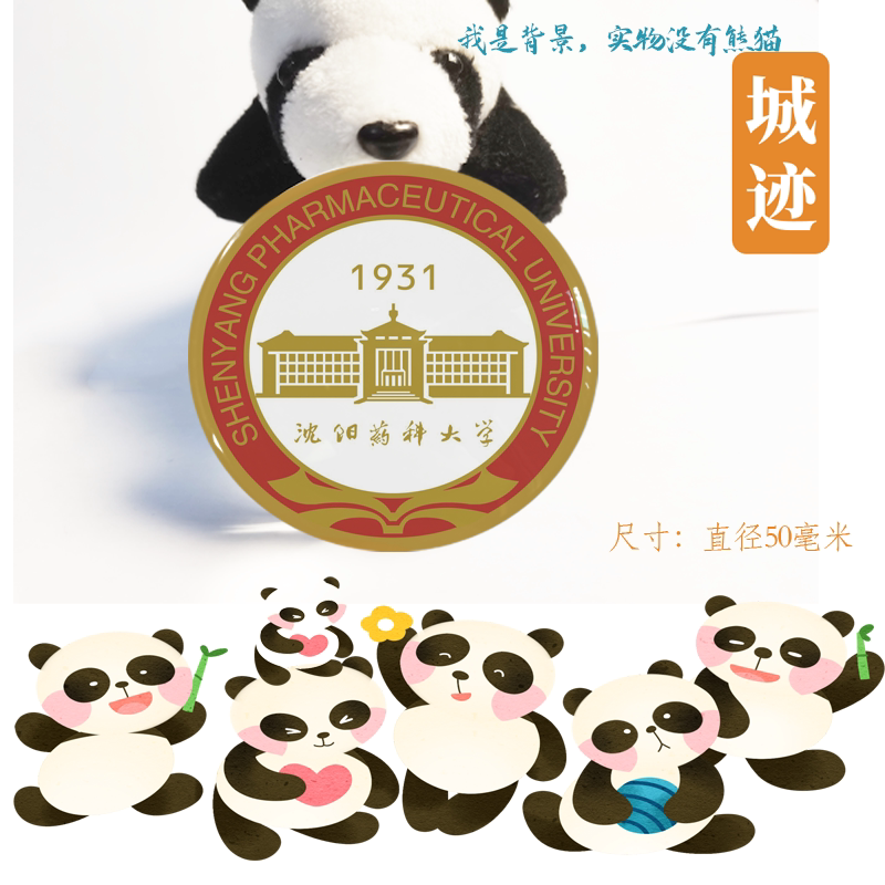 沈阳药科大学冰箱贴校徽沈阳药科大学纪念品校友伴手礼冰箱贴定制