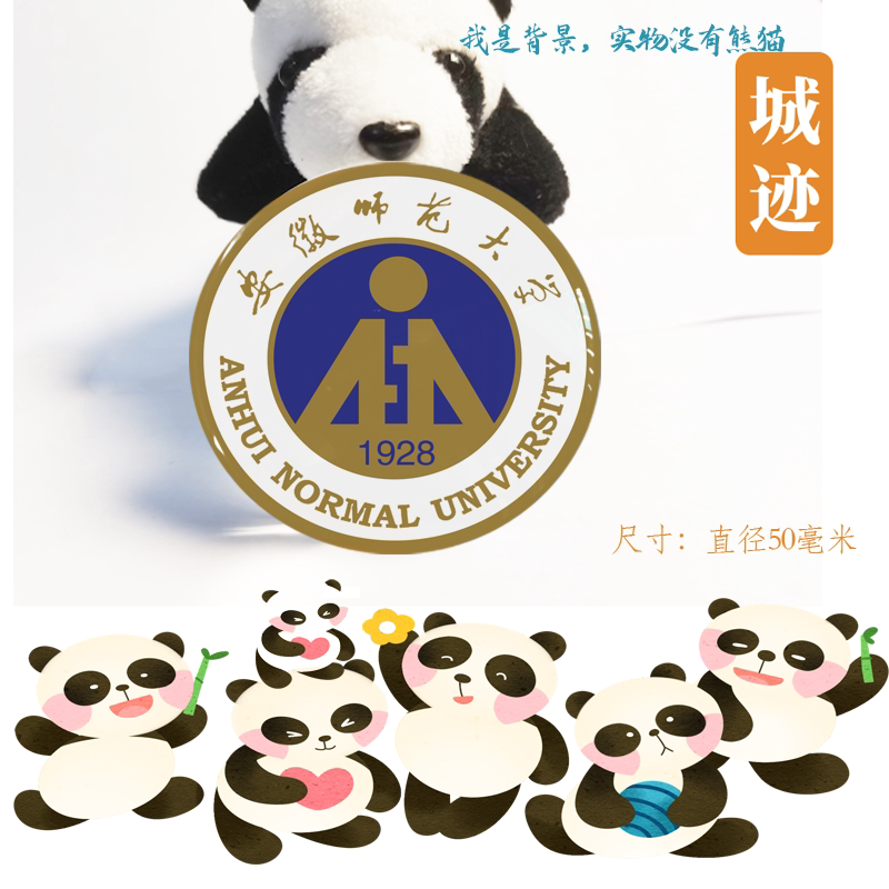 安徽师范大学冰箱贴校徽安徽师范大学纪念品校友伴手礼冰箱贴定制