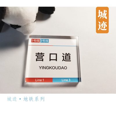 天津地铁3号线冰箱贴天津站营口道和平路红旗南路大学城地铁文创