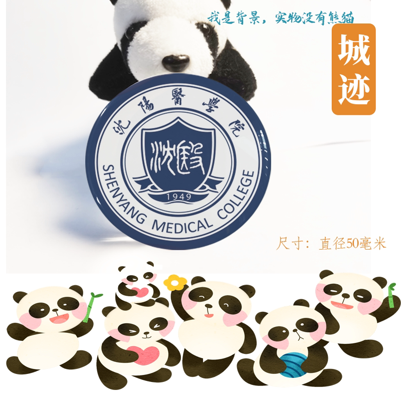 沈阳医学院冰箱贴校徽沈阳医学院纪念品校友留念伴手礼冰箱贴定制