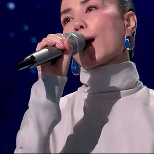 2026年春晚王菲耳坠耳环透明水滴夸张耳饰波西米亚珍珠流苏对装