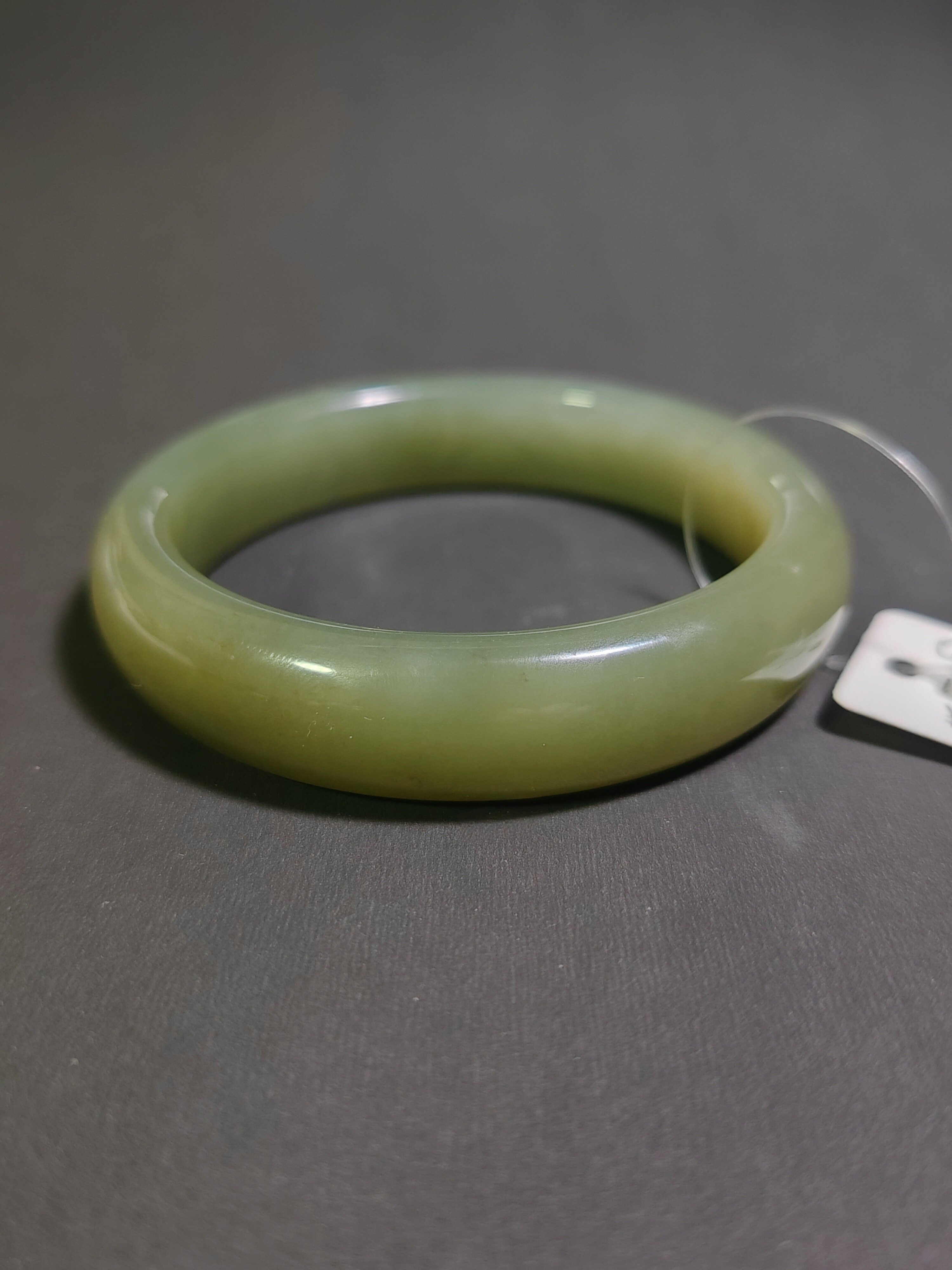 一物一拍08特价｜天然和田玉晴水正湖水绿手镯平安镯泥鳅背59圈口