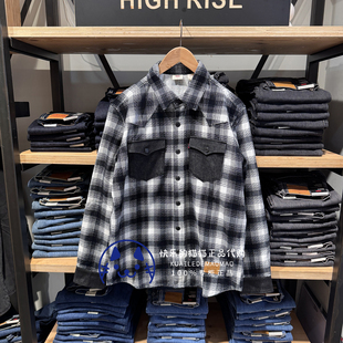 Levis李维斯专柜正品2025 男士灯芯绒格子宽松长袖衬衫004YY-0002
