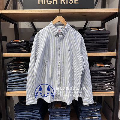 李维斯男士绣标休闲长袖衬衫