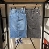 0000 Levis李维斯专柜正品 女士侧开叉高腰牛仔半身裙A4711 0001
