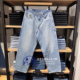 0054V Levis李维斯专柜正品 0000 工装 拼接宽松直筒牛仔裤 2025 男士