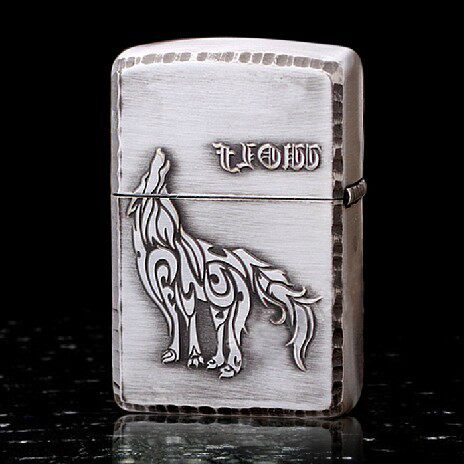 ZIPPO原装正品打火机 盔甲双面刻 森林狼嚎 162RR-WOLF 专柜正版